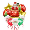 Nuevo juego transfronterizo de Papá Noel, copo de nieve, cascanueces y globos para decoraciones de fiestas navideñas en Nochebuena