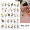 Adesivos de nail art novos para a primavera, flores de flor de pêssego, flor de ameixa, flores e flores com adesivo, adesivos de unha, atacado de unha