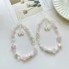 Cadena para Teléfono Móvil de Cuentas Rosas Florales Dulces Estilo Hada Funda de Teléfono Móvil Correa Colgante para Bolsos Universal Cadena Colgante Polaroid