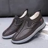 Zapatos de Tela Old Beijing Tienda Oficial para Hombre Invierno Nuevo Terciopelo Engrosado de Una Pierna Suela Suave Zapatos Calientes para Personas de Mediana Edad y Mayores