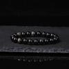 Pulsera de Obsidiana Natural Cuentas Redondas Cuentas Sueltas Pulsera DIY Pulsera Torcida a Mano Cuentas de Pulsera de Lujo Accesible Disco de Punta de Dedo Juego de Cuerda