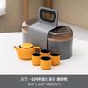 Juego de Té de Viaje Wanxiang Portátil para Exteriores Juego de Té Kung Fu con Bandeja de Té Caja de Almacenamiento Tetera Sencilla para el Hogar