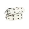 Cinturón de PU con doble hilera de agujeros de aire estilo punk transfronterizo para mujer, cinturón ancho con cadena de moda europea y americana para jeans decorativos de estilo coreano