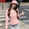 H829 Rosa Verano Exterior Seda de Hielo Ropa con Protección Solar Nueva Anti-UV Parasol Ropa Ligera para la Piel Ropa con Protección Solar