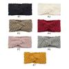 Europeu e Americano Twist Cross Malha Faixa de Cabelo Plush Ear Protector Headgear para Lavar o Rosto Acessórios de Cabelo Feminino Faixa de Lã Quente para Outono e Inverno