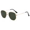 Nuevas gafas de sol europeas y americanas para mujer, con montura geométrica cuadrada de metal, gafas de moda de metal, gafas de sol clásicas transfronterizas, gafas de sol de moda para hombre.