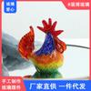Adornos Creativos de Cristal Glaseado, Gallo y Gallina, Modelo para Habitación, Artesanías, Decoraciones para el Hogar, Regalo de Cumpleaños