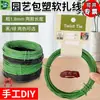 Alambre de Hierro Recubierto de Plástico Alambre de Jardinería Soporte para Trepar Flores Accesorios DIY Alambre para Atar Flores y Árboles Atado Alambre en Rollo Verde