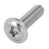 Tornillos de Acero Inoxidable 304 con Cabeza Cruz Redonda PWM con Arandelas, Tornillos de Cabeza Plana para Madera, Tornillos de Máquina de Cola Plana M1.4M3M4M5