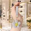 Llavero Creativo de Girasol Incrustado con Diamantes, Colgante de Bolso de Margarita de Diamante Completo de Alta Gama, Adorno de Flor de Pedrería Versátil de Lujo Ligero