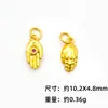 Plata S925 Chapada en Oro Accesorios DIY Mango Olla Ventilador Plátano Mano de Buda Corazón Oso de Dibujos Animados Colgante Pequeño Pulsera Mango