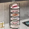 Estante de almacenamiento para bandejas de preparación de cocina, estante de preparación multicapa para uso doméstico, escurridor de platos multifuncional para escurrir y almacenar ingredientes