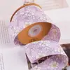 Cinta de dibujos animados con flores de colores, impresión a doble cara, lazo DIY, accesorios para el cabello de niños, cinta, cinta para el cuello de sombrero de paja