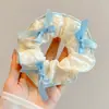 Scrunchie de Renda Estilo Francês para Mulheres com Toque de Luxo, Elástico de Cabelo com Laço, Faixa para Coque, Corda para Rabo de Cavalo
