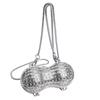Mini Bolso Metálico Pequeño 2025 Tendencia Europea y Americana Moda Elegante Diseño Estiloso Chica Ins Bolso Bandolera con Cadena