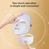 Mascarilla de Belleza LED Dispositivo de Belleza Dispositivo de Rejuvenecimiento de Piel con Fotones Espectrómetro Facial Casero Recargable para Iluminar y Tonificar el Rostro