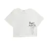 Camiseta de Manga Corta con Cremallera y Estampado de Letras, Diseño Corto Holgado Nuevo Estilo K de Verano 2025, Tops para Estudiantes para Mujer