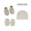 Comercio exterior sombrero europeo y americano para recién nacidos guantes antiarañazos cubrepiés sombrero de bebé cubrepiés Amazon Suministro capa única 821034