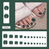 Puro desejado pé unha adesivos verde esmeralda produtos acabados por atacado moda desgaste unha patch removível moagem