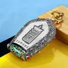 Diez Mil Budas El Patriarca del Emperador Simple Benmingfo Girando Tianzhu Thangka Colgante Masculino Amarillo Dios de la Riqueza Verde Madre Collar Femenino