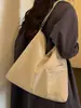 Bolsa de ombro tote de lona lisa estilo minimalista japonês, nova moda 2026, grande capacidade, casual, alta aparência, bolsa de mão