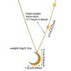 Palacio Francés Romántico Estrella Luna Mito Joyería traje Cadena Apilada de Doble Capa Collar para Mujer Cadena Larga Joyería al por Mayor