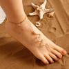 Cadena para dedo del pie de playa con forma de serpiente gótica transfronteriza europea y americana, nueva cadena para pie de vacaciones en la playa de temporada, decoración para el pie