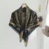 Venta Caliente Transfronteriza Moda Retro para Mujer Delgado Imitación Seda Algodón Estampado Bufanda Cuadrada de 110 Turbante Malayo