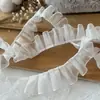 Branco plissado acessórios de renda jardim de infância cortina decorativa feita à mão diy cinto de renda de tecido diy