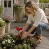 Estaca de Hierro para Césped con Pájaro Rojo Cardinal, Manualidad Más Vendida para Arreglo de Jardín Exterior y Decoración de Patio