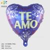 Nuevo globo de aluminio de 18 pulgadas con forma de corazón español con confesión romántica Te amo globo de decoración de fiesta de cortejo del Día de San Valentín