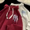 Sudadera con capucha estampada para hombre, nuevo estilo invierno 2026, prenda exterior de estilo americano holgada y moderna para adolescentes