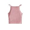 Verão novo europeu e americano moda de roupas femininas cor sólida quente menina cinta de ombro fino malha jacquard colete top C74210