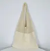 Bolso Tote de Punto Hueco Retro Simple Chic Coreano Bolso de Hombro Bolso Chaleco para Mujer Bolsa de Natación ins
