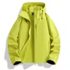 Chaqueta de Concha de Una Sola Capa Nueva 2026 para Hombres y Mujeres, Chaqueta con Capucha Ropa Exterior, Estilo Casual para Exteriores, Ropa Impermeable a Prueba de Viento para Montañismo