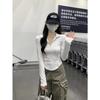 Venta al por mayor Nuevo Polo Sudadera Mujer Primavera y Otoño Talla Grande Camiseta Básica Top Cubre Vientre Hermana Gorda No es Transparente