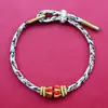 Pulseiras Tecidas à Mão de Xizang Montanha Wutai Doze Signos do Zodíaco Tangka Mão Oito Santos Padroeiros Corda Vermelha Atacado