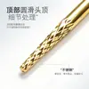 Cabezal cónico plano para pulir arte de uñas para retirar esmalte en gel, cabezal cilíndrico dorado medio para dar forma y pulir uñas