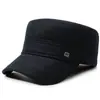 Gorro de Invierno Cálido de Copa Plana para Hombre con Protección para las Orejas Espesa de Lana Gorro para Protección contra el Frío al Aire Libre para Hombres de Mediana Edad y Mayores Gorro de Algodón para Hombre