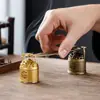 Un cubo de adornos dorados lingote de oro quemador de incienso para Buda quemador de incienso para el hogar interior un cubo de Jiangshan plato pequeño Xiangyun incienso quemador de incienso