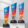 Trofeo de Cristal Baloncesto Billar Bádminton Tenis de Mesa Fútbol Natación Cuerda para Saltar GUNDAN Reunión Deportiva Divertida Premio Personalización