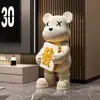 Lujo Ligero Oso Violento Adornos Grandes de Pie Sala de Estar de Gama Alta Mueble de TV Sofá Decoración del Hogar Regalo de Inauguración