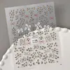 Pegatinas para Uñas con Lazo Estampado de Leopardo Transfronterizas 3D Adhesivas Chica Popular Estampado de Leopardo Lazo Pegatinas para Uñas DIY Estilo Ca