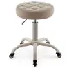 Taburete de Belleza Asiento Especial para Salón de Belleza Elevador Giratorio Polea Taburete Redondo Peluquería Uñas Maquillaje Hogar Silla con Respaldo