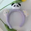 Nueva Diadema de Panda Linda y Súper Adorable, Pasador de Panda de Dibujos Animados 3D, Accesorio Floral para el Cabello