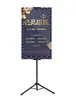 Triángulo de Hierro Pop Soporte de Exhibición Vertical para Rollos, Tableros Kt, Pósters Soporte Publicitario de Altura Ajustable Portátil