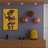 Estante de Baloncesto de Pared Transfronterizo Hierro Forjado Baloncesto y Fútbol Estante de Exhibición de Bolas Multiusos Estante de Almacenamiento Estante de Exhibición