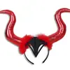 Diadema de cuernos de diablo para Halloween, hebilla para el pelo, accesorios para puesto del festival de fantasmas, accesorios para el pelo de cuernos rojos, diadema para el Día de la Madre, venta al por mayor