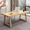 Escritorio de computadora de madera maciza, escritorio rectangular de oficina, escritorio de estudio para niños, escritorio simple para escribir para uso doméstico en el dormitorio o la sala de estar