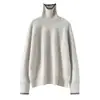 Nuevo Suéter Base de Punto de Cachemira para Mujer Otoño/Invierno 2026 de Cuello Alto Color Sólido Suéter Holgado Adelgazante Prenda Interior